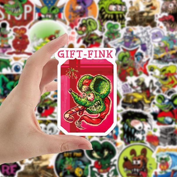 

50 pcs startled mouse graffiti stickers diy kids classic toy bike travel luggage guitar lapwaterproof pvc sticker decals bbydsb