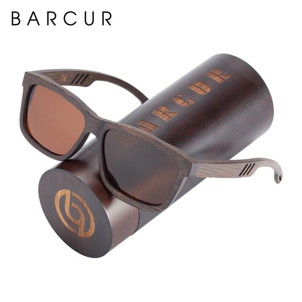 

barcur unique design black bamboo sunglasses wood fashion male sun glasses lady uv400 polarized sport eyewear