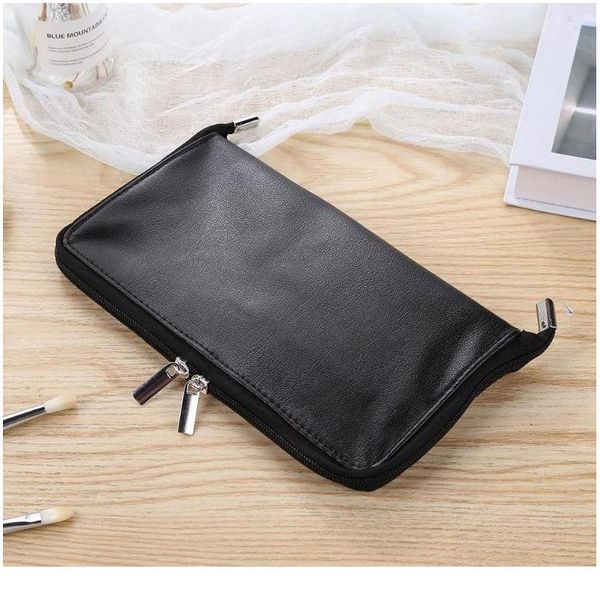 

portable pu leather makeup brushes bag cosmetic storage bag travel handbag makeup tool organizer sqczkd