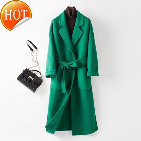 

korean loose coat women's 2020 new autumn women's woolen coat1, Black
