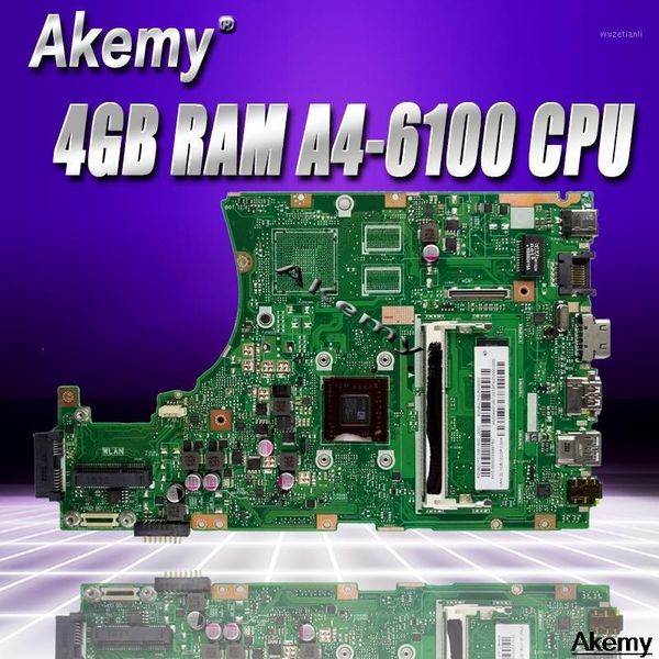 

x455wa lapmotherboard for asus x455w x455we x455wa x454w x454wa mainboard 100% test 4gb ram a4-6100 cpu1