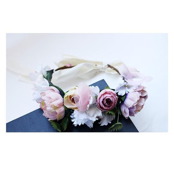 

women wedding flower crown wreath festival party girl floral garlands handmade flower headband hair accessories bride h qylzuy