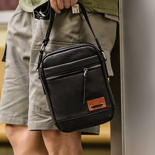 

2022 hbp aetoo leather men one-shoulder bag, men slanted bag, men casual trend head layer soft cowhide bag