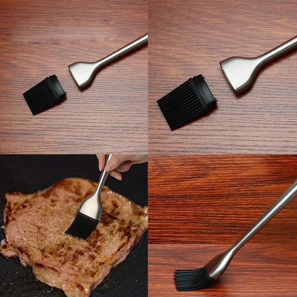 

sile basting brush bbq grill oil sauce brush stainless steel handle pastry brush butter bread bbq kitchen acc jlllrk