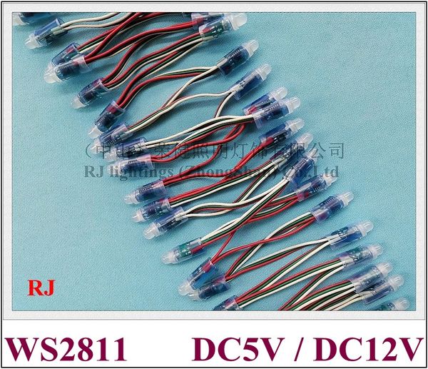 

waterproof ip67 ws 2811 full color led pixel light module led exposed light string for sign letters pvc dc5v / dc12v 0.3w ws2811 ce