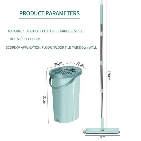 

бытовая толстая швабра утолщенная нержавеющая сталь выдвижная швабра с ведром 360 градусов вращена очистка мп sqcyve bbgargddden
