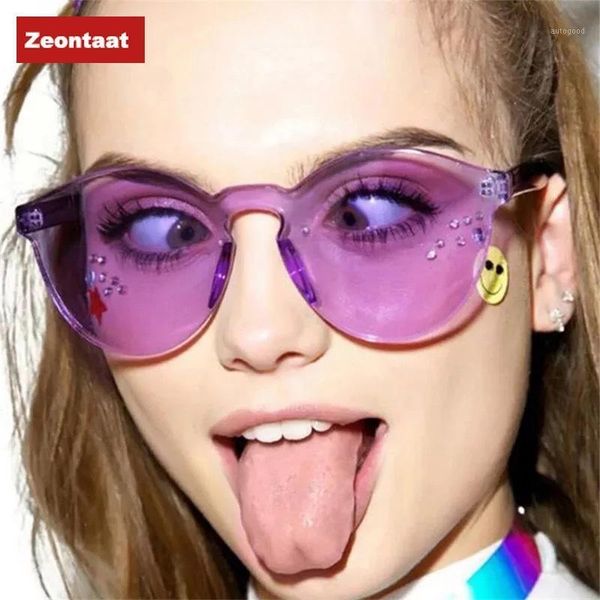 

sunglasses unique rimless women 2021 trending products red yellow violet purple orange frameless oculos feminino1, White;black