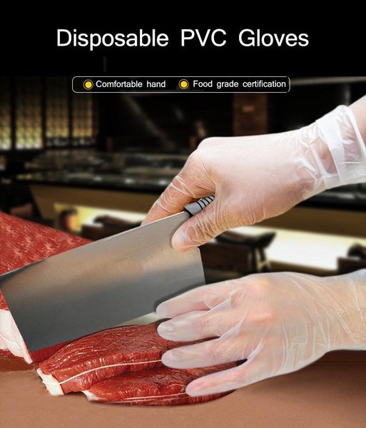 

pcs transparent disposable pvc dishwashing/kitchen/latex/rubber/garden gloves universal 100 for home cleaningulhj