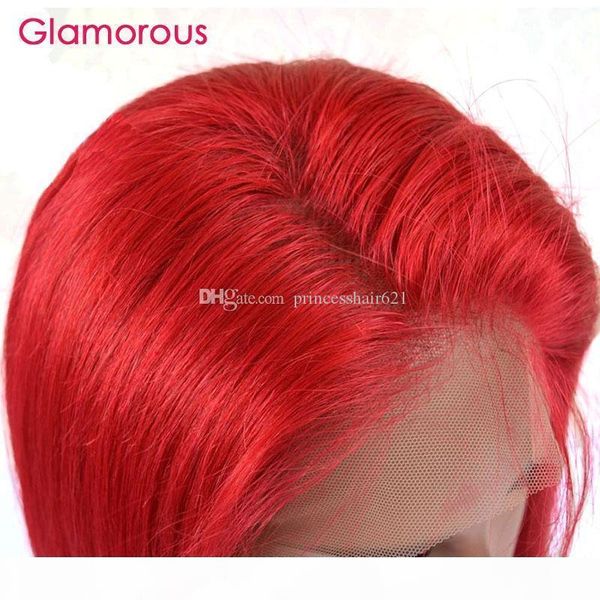 

brazilian hair wig human hair lace wig celebrity fashion full lace colored wig red human hair lace wigs 12 to 26inch, Black;brown