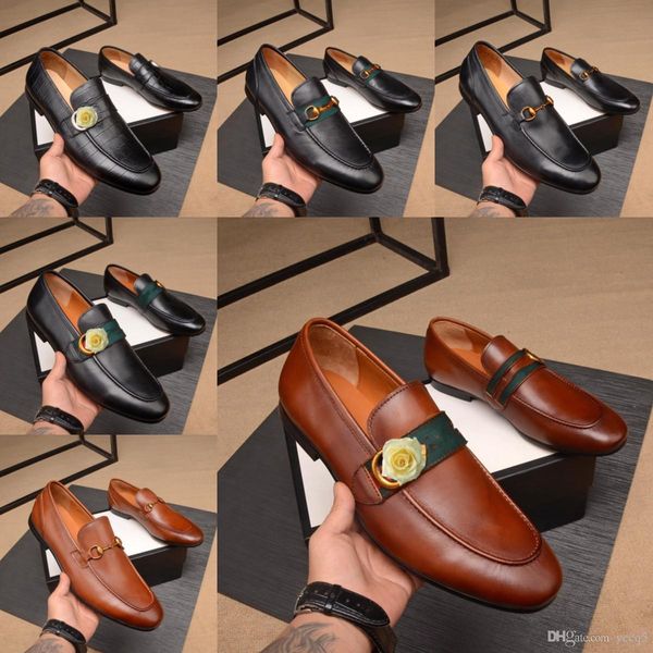 

21ss autumn new business luxury men oxfords casual shoes set of feet dress shoes designers male office wedding men's leather shoes, Black