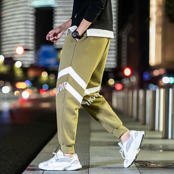 

2021 new spring black autumn green fashionable runners sweatpants male sweat pants 7r2p