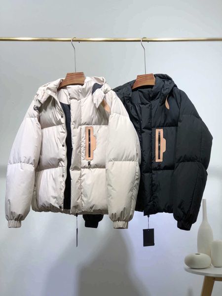 

2021 winter down jacket men puffer jackets hooded thick coats mens women couples parka winters coat size m-xxl bb2, Black