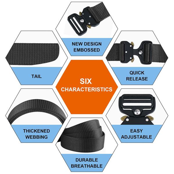 

outdoor heavy utility military duty tactical belt combat airsoft police hunting waist straps swat waistband gear equipment men wmtloi