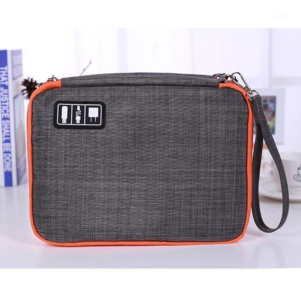 

double layer travel bag universal electronics case bag cable chargers organizer1