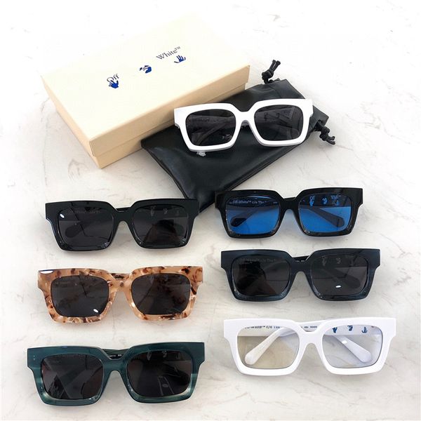 

wu yifan same off 2020 new white trampy hip hop polarized sunglasses, White;black