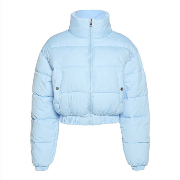 

20 осенью и зимний европейский и американский новый стиль женские сплошные цвета сплошной на молнии с длинными рукавами утолщенные короткие, Black