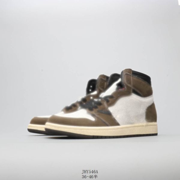

2021 travis scott logo 1s og high one ball shoes brown scott mens progettista sneakers 1 skate trainers 36-46, Black