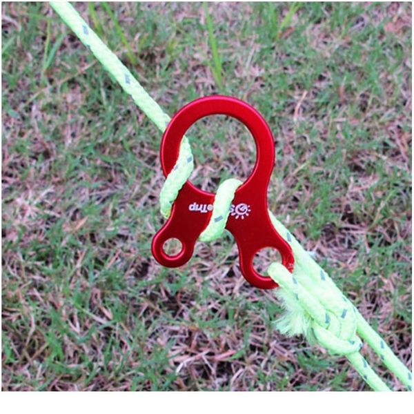 

50pcs 3 hole camping tent wind cord rope fastener quick knot buckle line runner adjuster carabiner hook hanger tighten qylgzg
