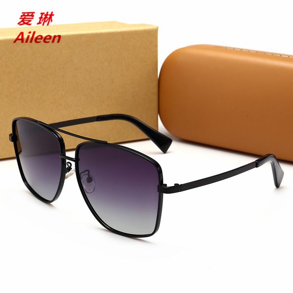 

new ocean film metal box men's and women's polarized sunglasses 88019 kml-designer, White;black
