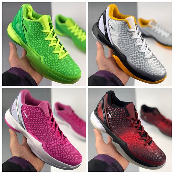 

with box 2020 new 6 protro vi mens basketball shoes pink green gray 6s erica var trainers sports sneakers outdoor des chaussures