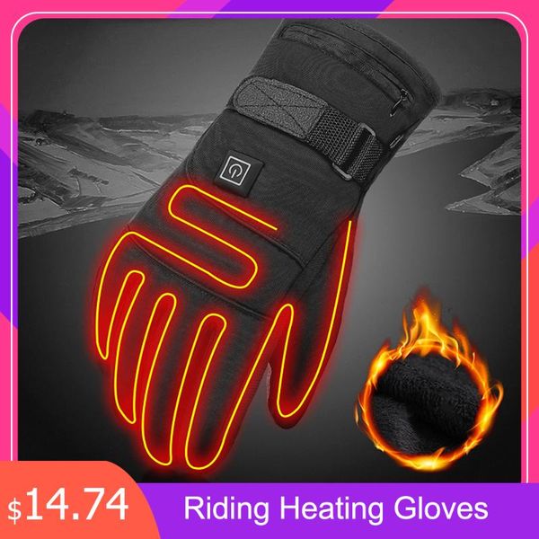 

ski gloves motorcycle riding heating thermostat touch warm battery powered telefingers