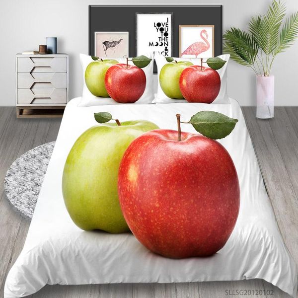 

bedding sets 3d fresh fruit set king size duvet cover modern home bed bedroom decoration 2/3 pcs