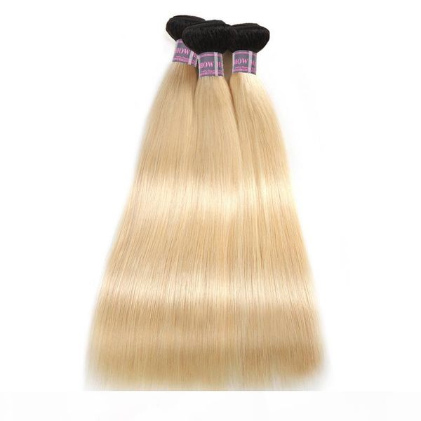 

new arrival brazilian hair t1b 613 blonde bundles straight human hair extensions 14inch to 30inch remy peruvian hair weave, Black