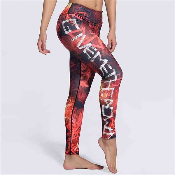 

plue size s-xxxl elastic leggings contrasting colors 3d print fitness leggins women slim adventure time workout pencil pant, Black