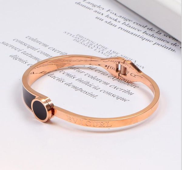 

18k couple women fashion titanium steel letters bracelet chains, Golden;silver