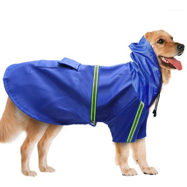 

dog apparel pet raincoat windproof rainproof waterproof snowproof big clothes reflective supplies1