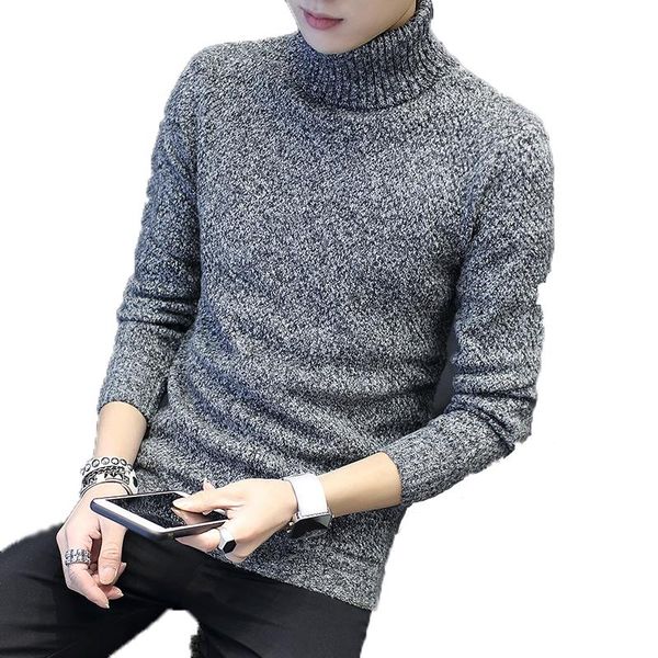 

2020 autumn winter mens turtle neck sweaters wool mixed polyester knitted long sleeve mans clothes, White;black