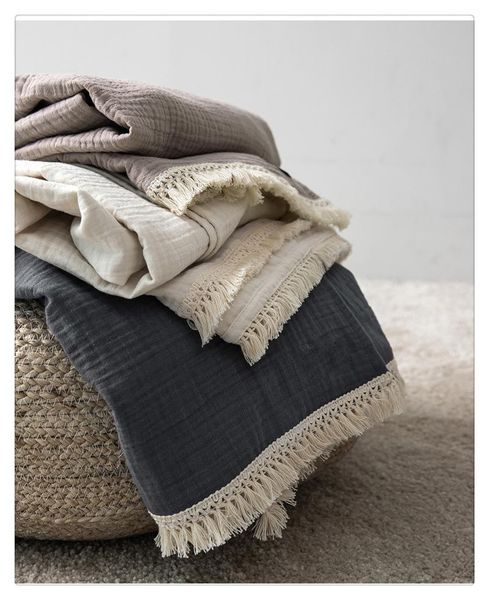 

blankets solid color tassel blanket throw cotton for nap