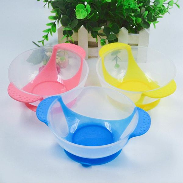 

baispo temperature sensing child food bowl lunch tableware learning dishes service plate tray feeding baby spoon dinnerware set sqcsej