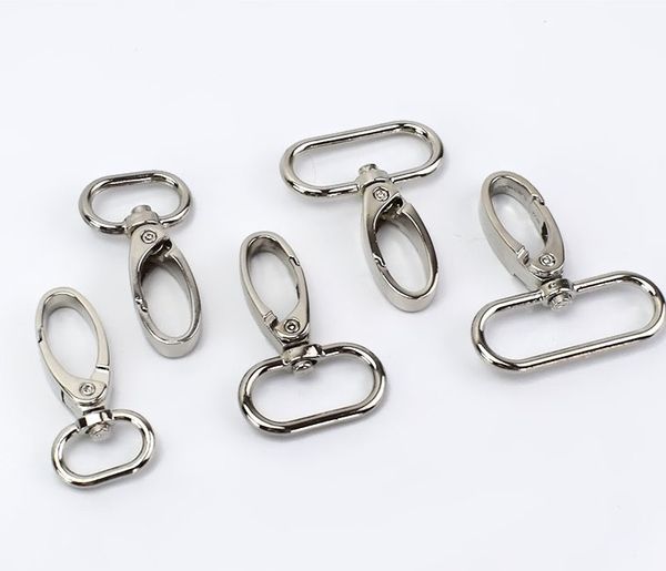 

10 pic bags straps metal buckles collar lobster clasp swivel trigger clips snap hook diy leather craft accessory, Black