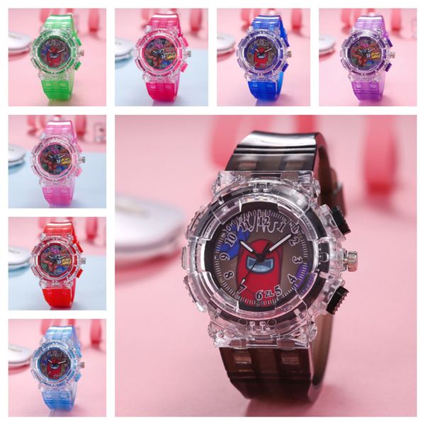 

game style led watch kids boy girls cartoon luminous watches trendy wrist watch analog wristwatches bracelet new designer watches e121407, Blue