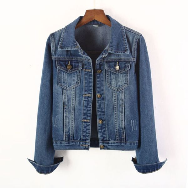 

2021 new plus size spring denim casual short sleeve thin cowboy outerwear female student jacket r365 pn74, Black;brown