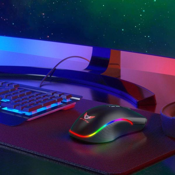 

mice 2.4ghz wireless gaming mouse rechargeable 2400dpi adjustable rgb gamer