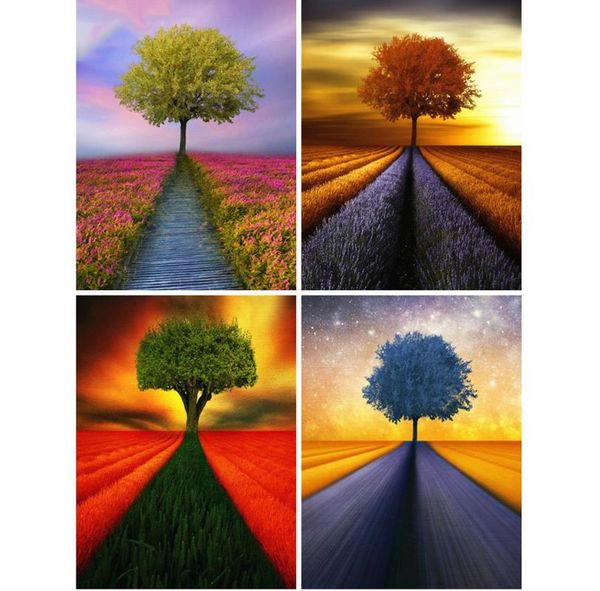 

diamond painting landscape season picture of rhinestones full square/round diamond embroidery tree mosaic beadwork hobby