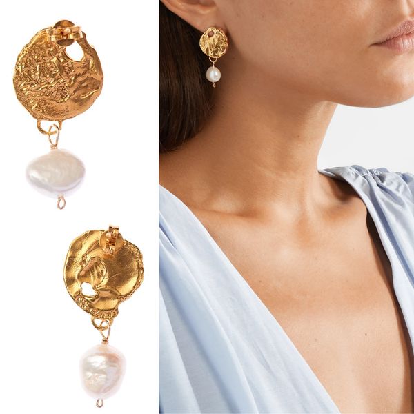 Orecchini di perle barocche naturali di design con fascino, gioielli di lusso per donna, moda Cool Storm Simian Lighthouse
