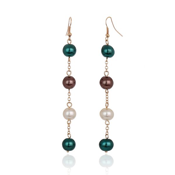 

earrings of vintage black pearl drop simple gold plated earrings long pearl dangling women hawaiian jewelry earringsfor gifts, Silver