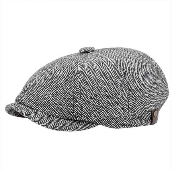

fashion wool newsboy cap men herringbone flat caps women british gatsby hat autumn winter warm beret woolen hats gorras, Blue;gray