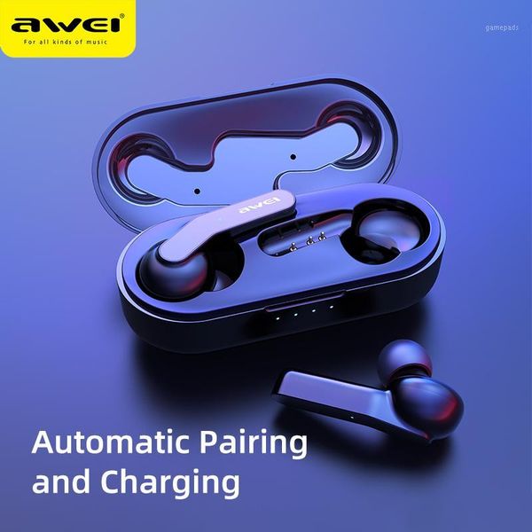 

newset awei t10c wireless bluetooth headphones auriculares bluetooth inalambrico tap control headset handsfor1