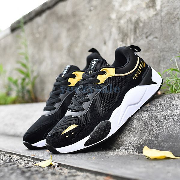 

treeperi fashion chunky 2.0 running shoes black metallic gold men sports sneakers wholesale us 10 eur 44