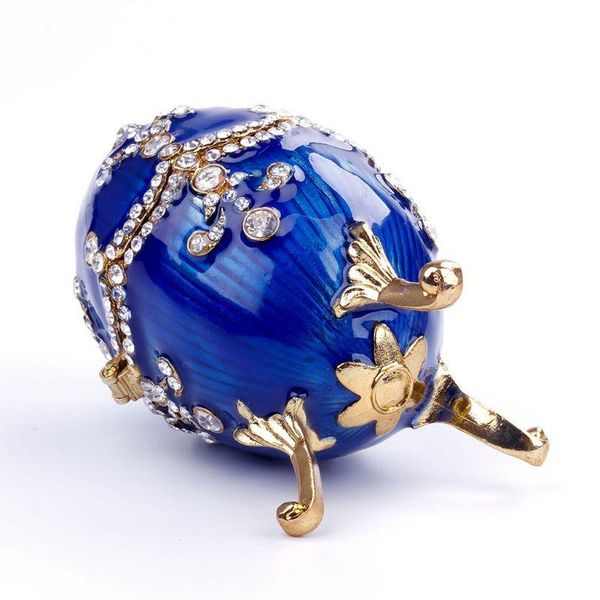 

jewelry organizer faberge egg jewelry vintage styletrinket box, Pink;blue