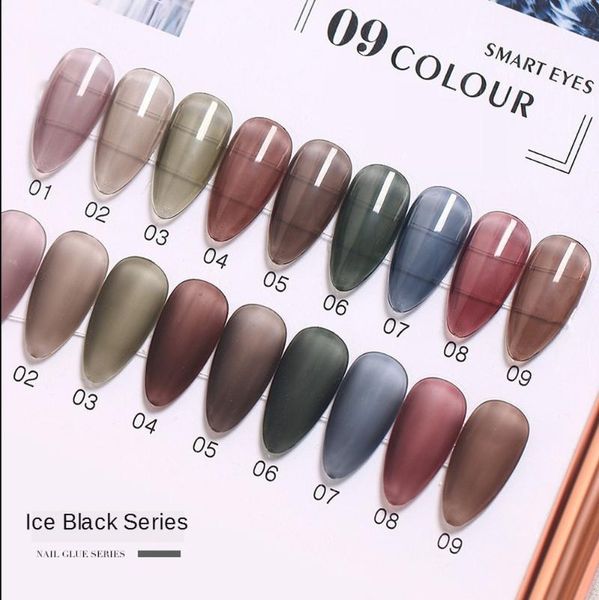 

nail gel 8ml ice transparent black uv polish jelly color long-lasting non-toxic potherapy shop special, Red;pink