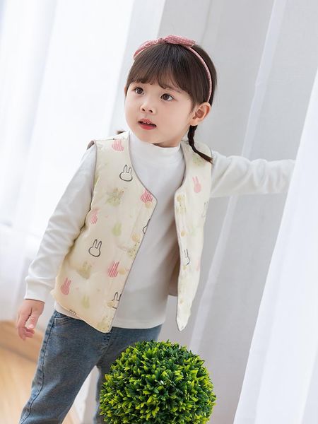 

fall / winter 2020 new down vest children's baby net gauze shoulder, Blue;gray