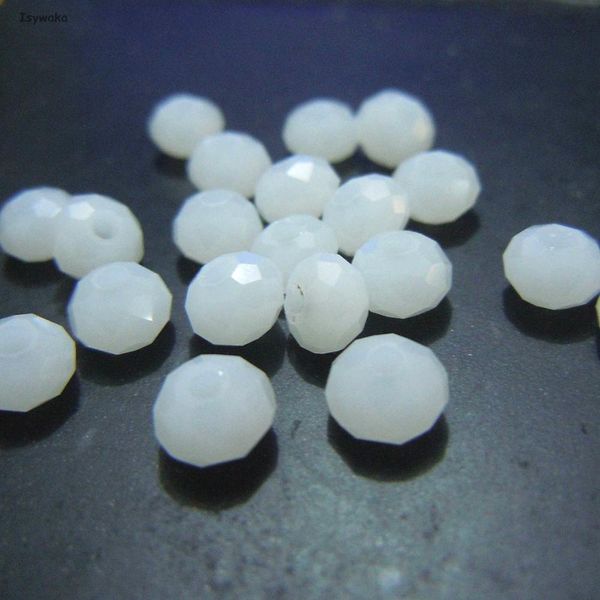 

isywaka mixed colors 4*6mm 50pcs rondelle austria faceted crystal glass beads loose spacer round beads for jewelry making wmtspw