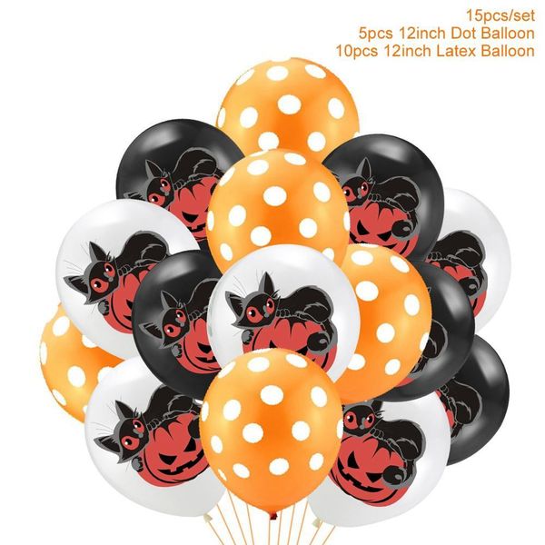 

qifu cat череп баллончик хэллоуин баллон на хэллоуин партия поставляет латекс тыквенный воздушный шар надувные воздушные шарики трюк или леч