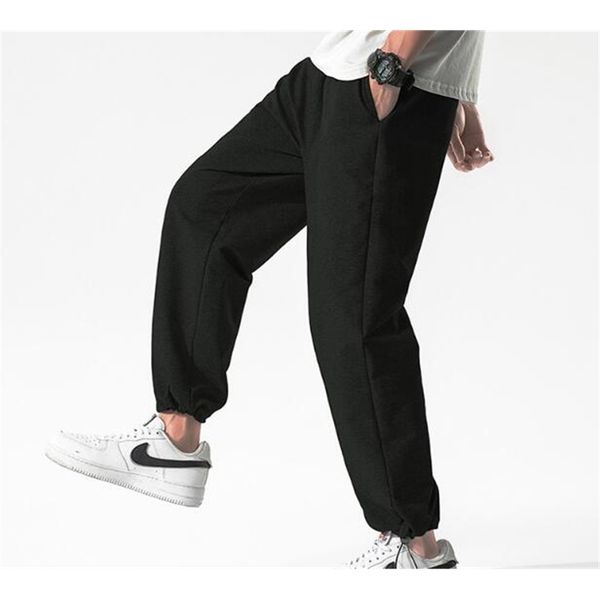 

2021 hip hop fashion streetwear sweatpants men joggers cotton sweat pants loose clothing cby1, Black
