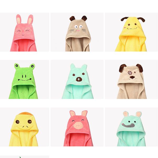 

cute baby towel hooded bathrobe soft infant newborn towel animal baby blanket cartoon baby bath towel lj201026